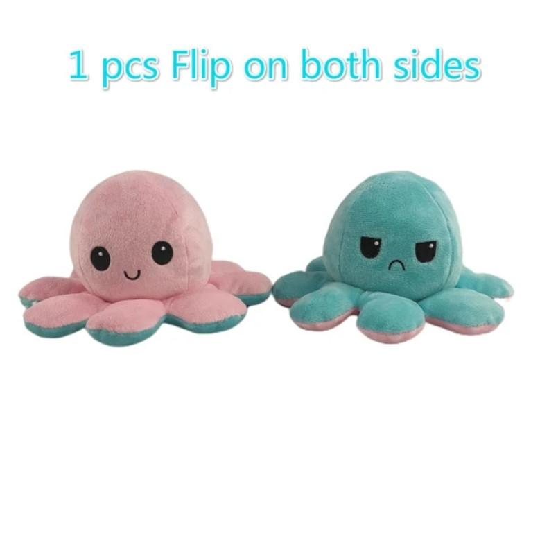 Multicolored Reversible Octopus Plush Toy