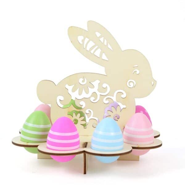 Creative Easter Wooden Bunny Egg Rack