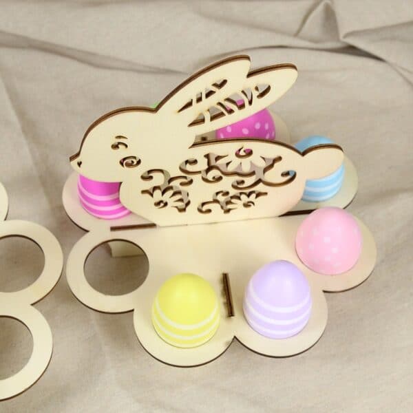 Creative Easter Wooden Bunny Egg Rack