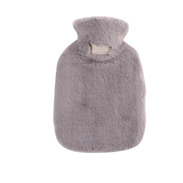 Hot Water Bottle with Soft Fur Cover