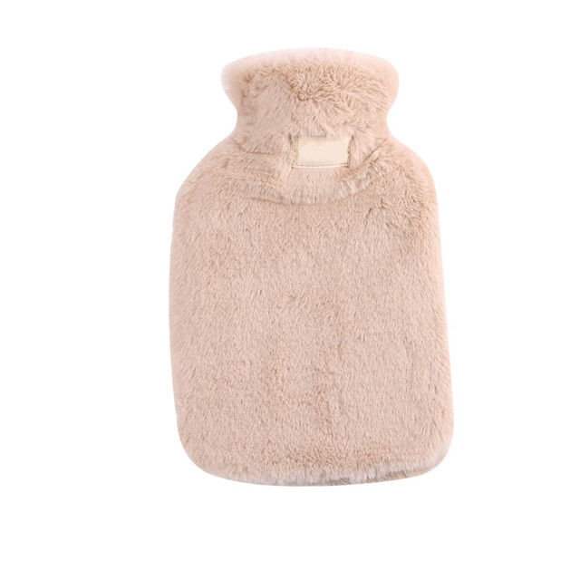 Hot Water Bottle with Soft Fur Cover