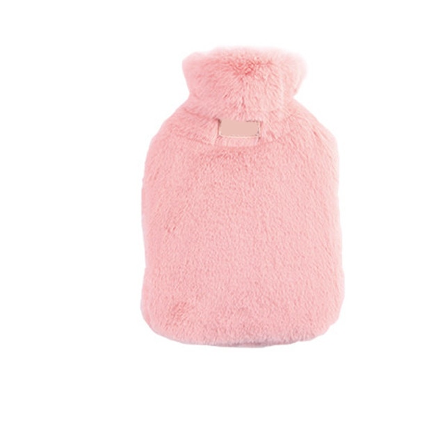 Hot Water Bottle with Soft Fur Cover