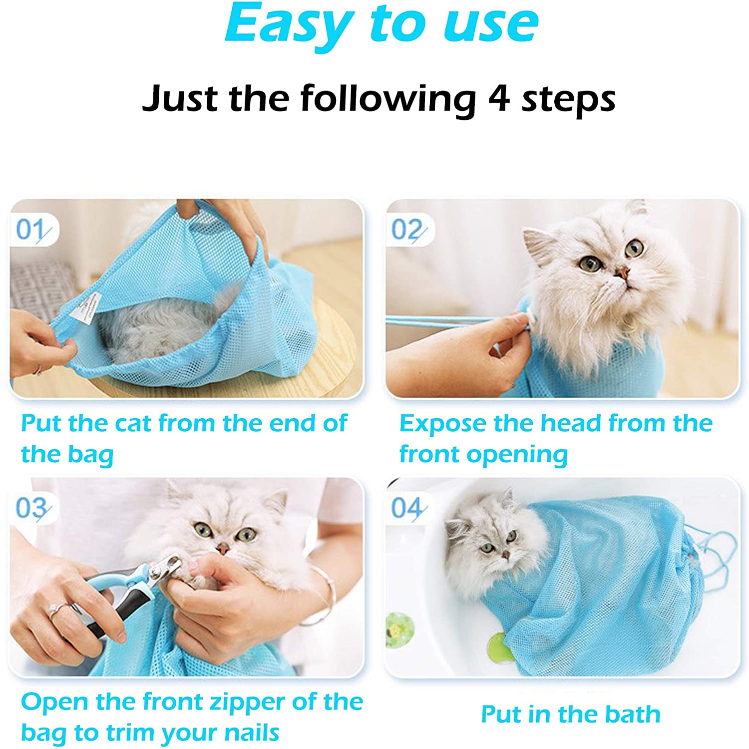 Mesh Cat Bathing Bag