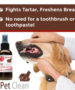 Pet Clean Teeth Cleaning Spray for Dogs & Cats, Eliminate Bad Breath, Targets Tartar & Plaque, Without Brushing