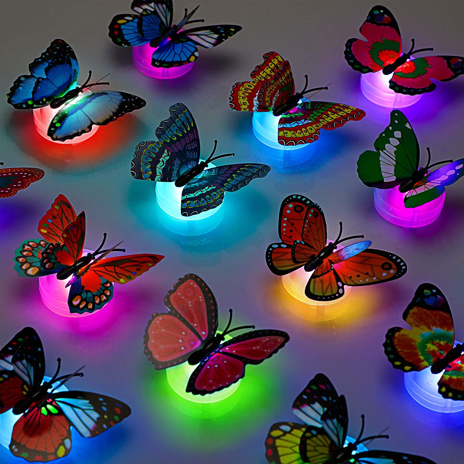 LED 3D Butterfly Wall Lights (10 Pieces)