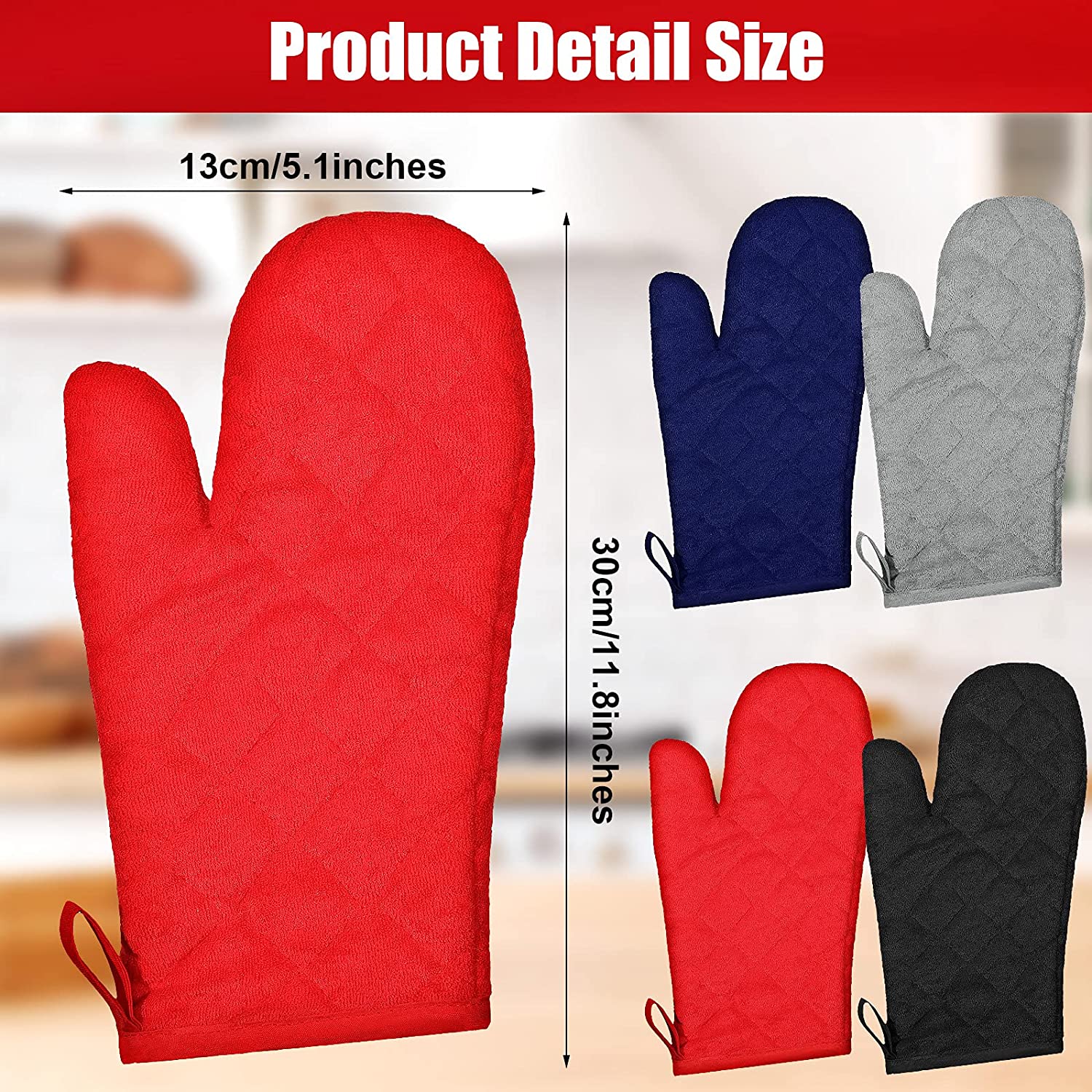 Non-Slip Safety Oven Mitts