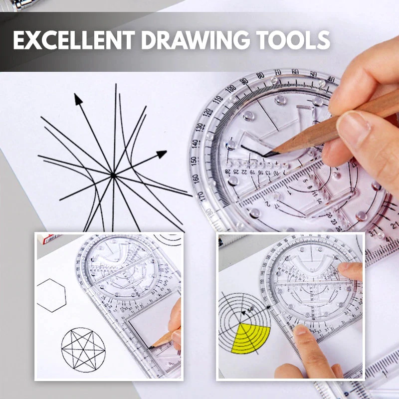 Multifunctional Student Math Ruler