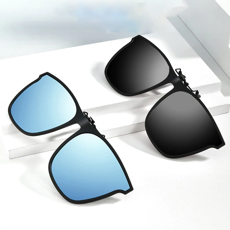 New Polarized Clip On Flip Up Sunglasses