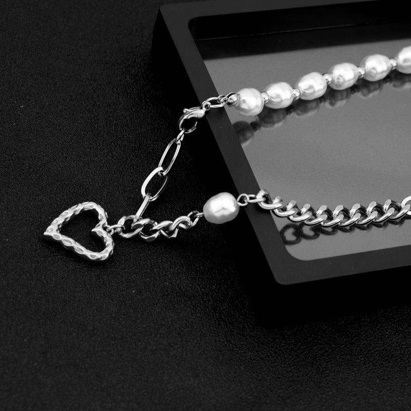 Baroque Pearl-Heart Choker