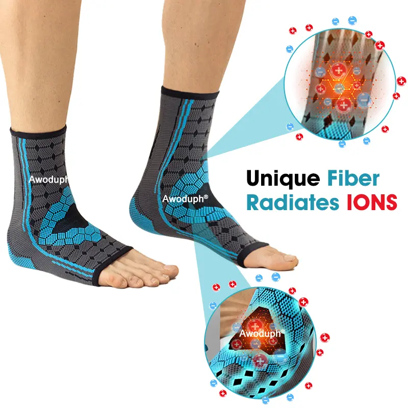 Awoduph Tourmaline Ionic Ankle Body Sculpting Socks