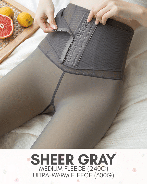 Sheer Fleeced Compression Thermal Leggings