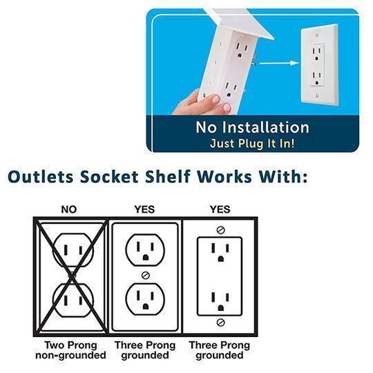 Multiple Outlet Socket Shelf