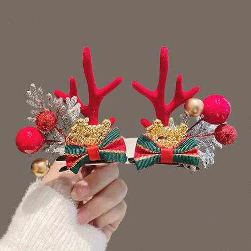 Reindeer Antlers Xmas Hair Clip