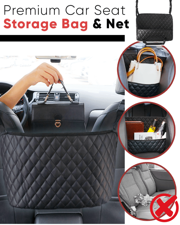 Premium Car Seat Storage Bag & Net