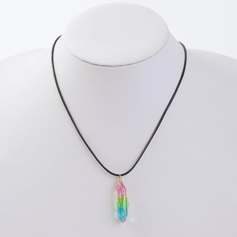 Geometric Crystal Necklace