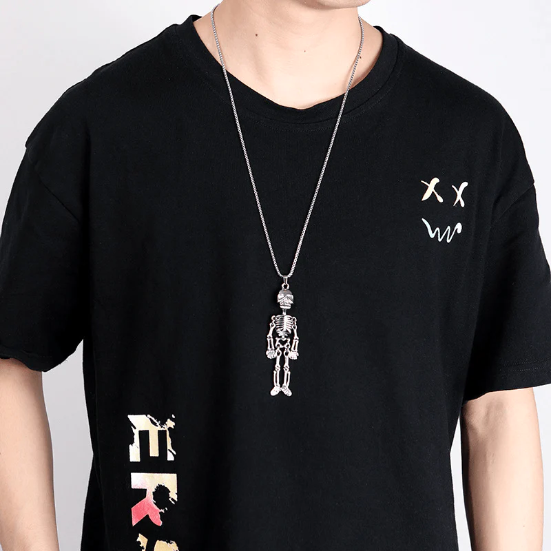 Retro Skeleton Man Necklace