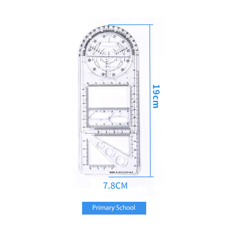 Multifunctional Student Math Ruler