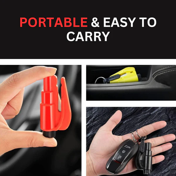 AEXZR 2-in-1 Emergency Car Glass Breaker & Seatbelt Cutter