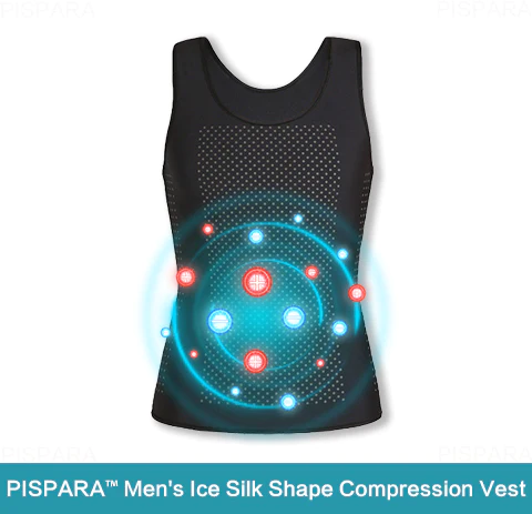 PISPARA Men's Ice Silk Shape Compression Vest