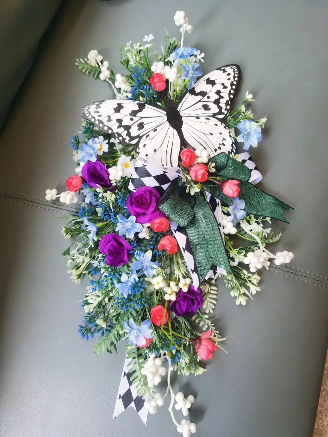 Rose Butterfly Wreath