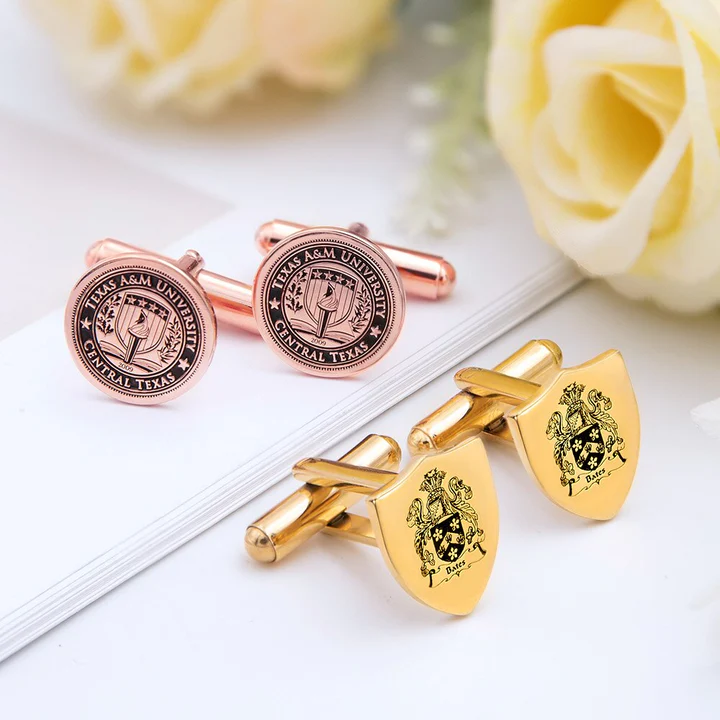 Personalized Crest Cufflinks Photo Cufflinks