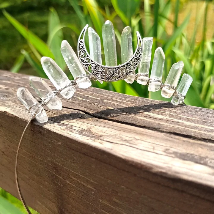 Natural Crystal Wedding Bridal Jewelry Crown