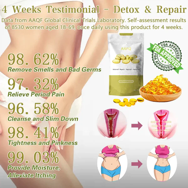AAFQŽ NMN Instant Itching Stopper & Detox and Slimming & Firming Repair & Pink and Tender Natural Capsules