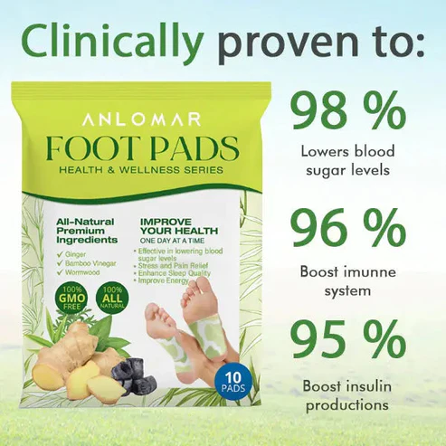 ANLOMAR Lowering of Blood Sugar and Body Detox Footbed