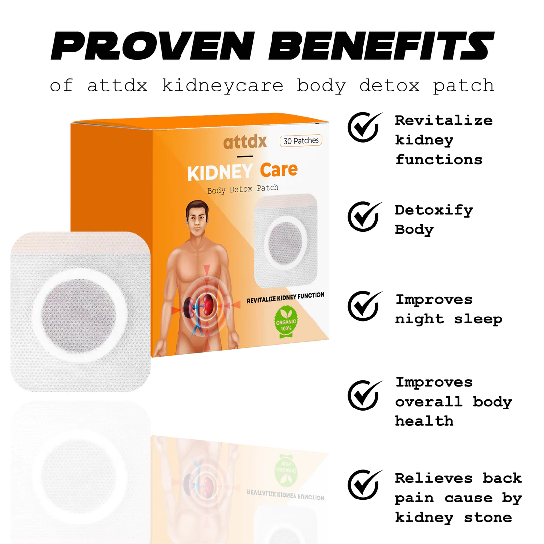 ATTDX KidneyCare Body Detox Patch