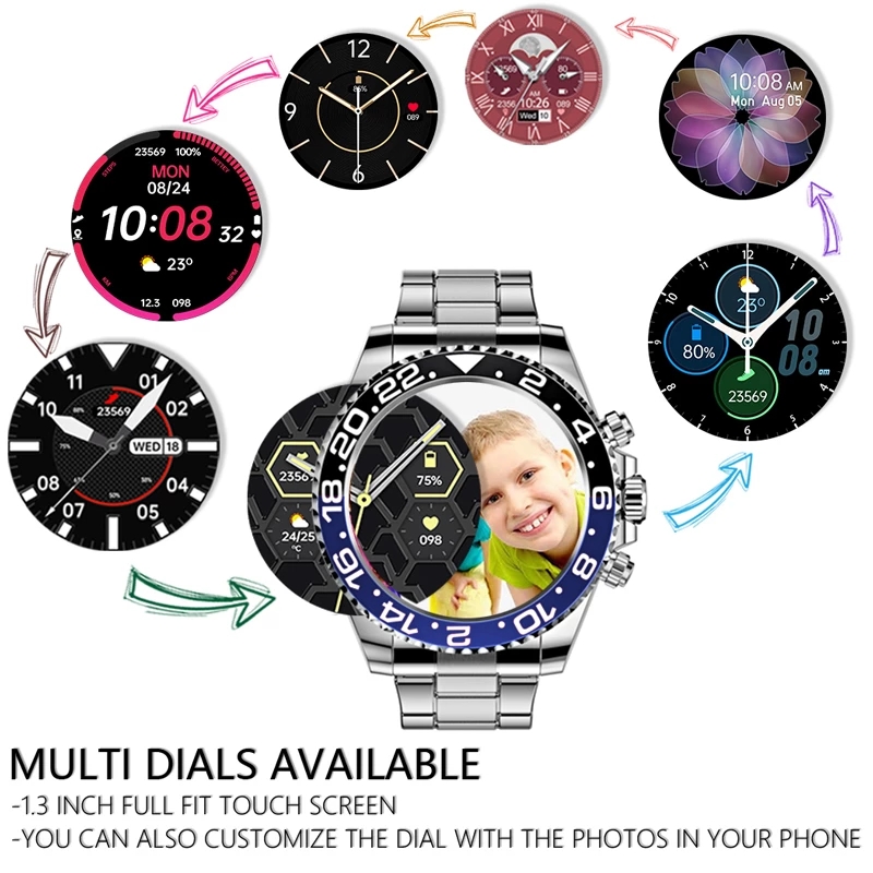 Multifunctional Bluetooth Talk Men's Casual Smart Watch