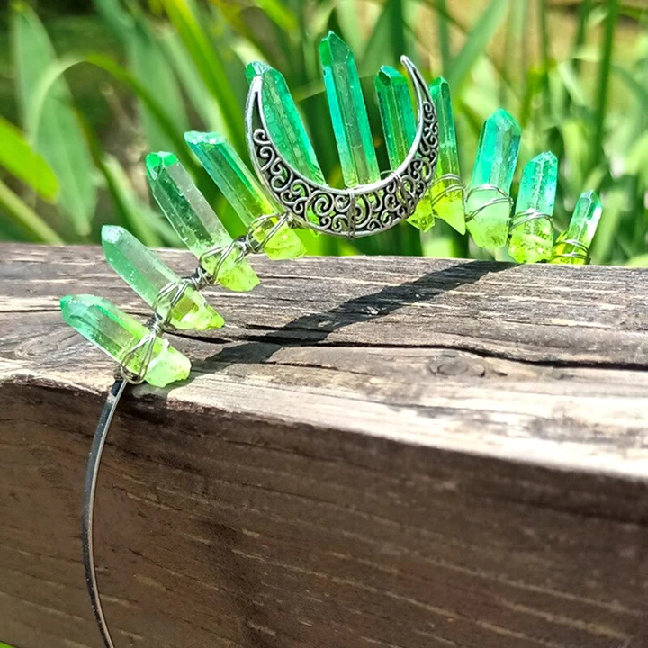 Natural Crystal Wedding Bridal Jewelry Crown