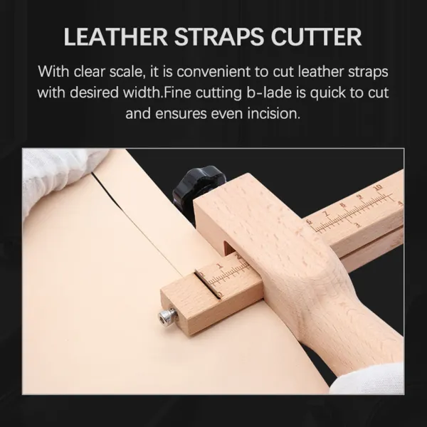 Adjustable Leather Strap Cutter With 5 Free Blades