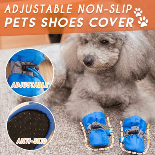 Adjustable Non-Slip Pets Cover Shoes (4 PCS)