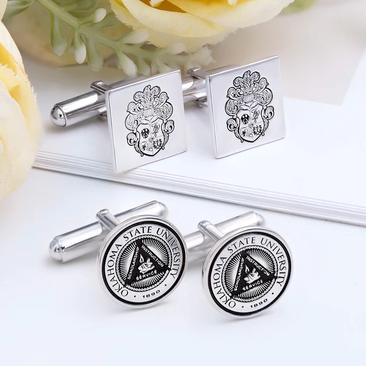 Personalized Crest Cufflinks Photo Cufflinks