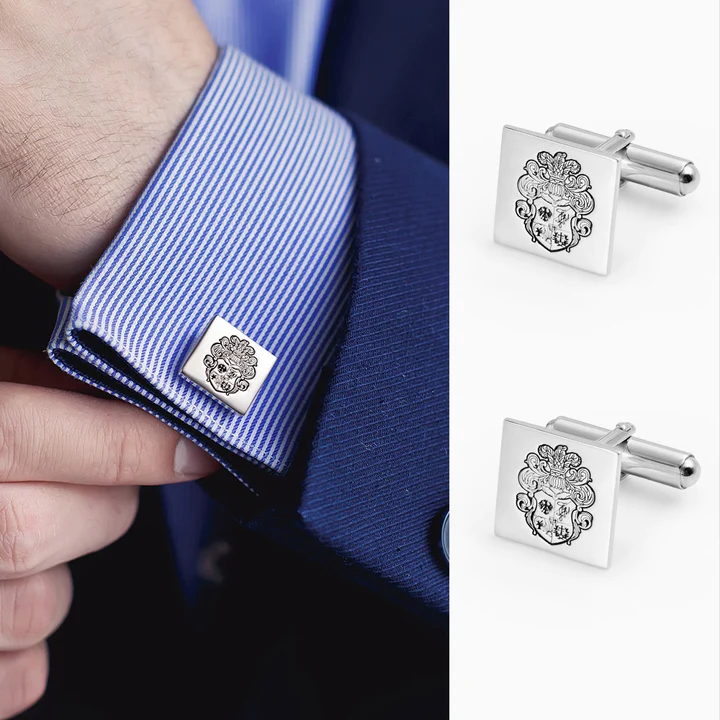 Personalized Crest Cufflinks Photo Cufflinks