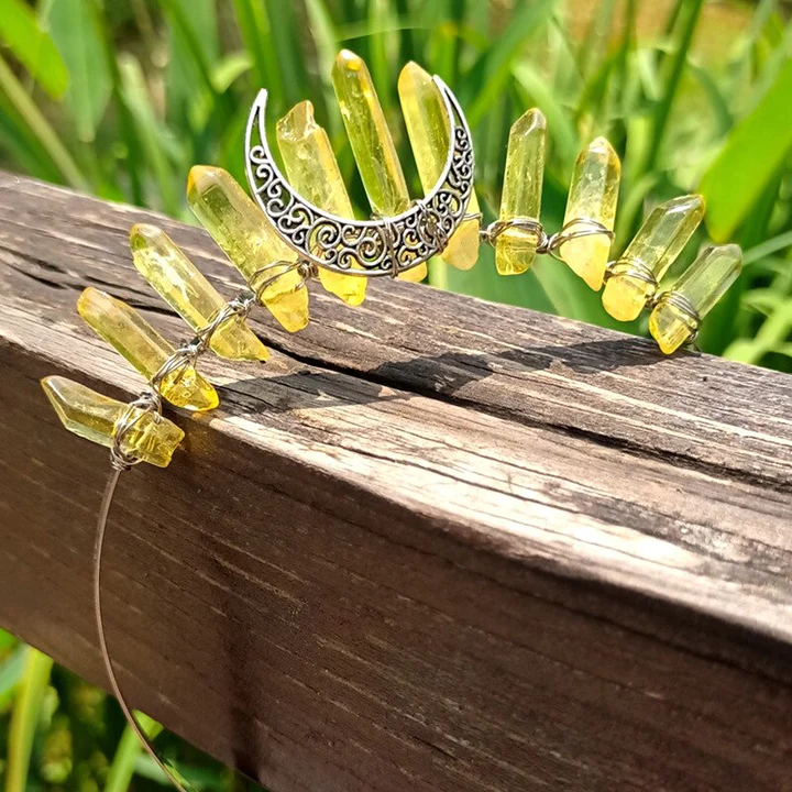 Natural Crystal Wedding Bridal Jewelry Crown