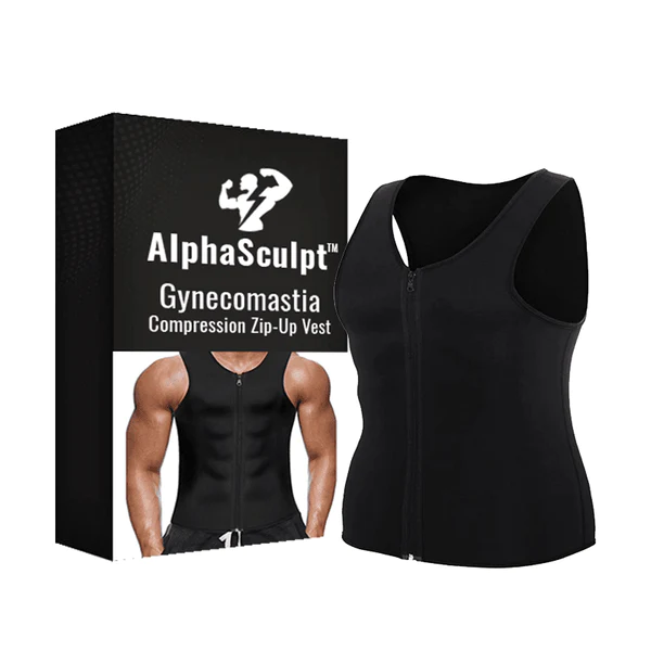 AlphaSculpt Gynecomastia Compression Zip-Up Vest