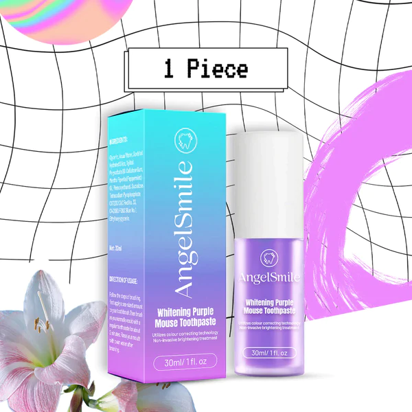 AngelSmile Whitening Purple Mousse Toothpaste