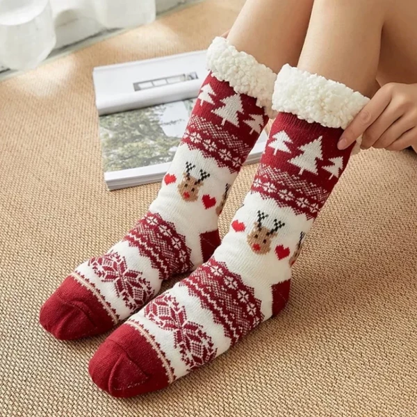 Anti-Slip Cozy Cabin Socks