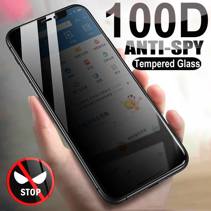 Anti Spy Screen Protector With Auto Alignment Kit For iPhone