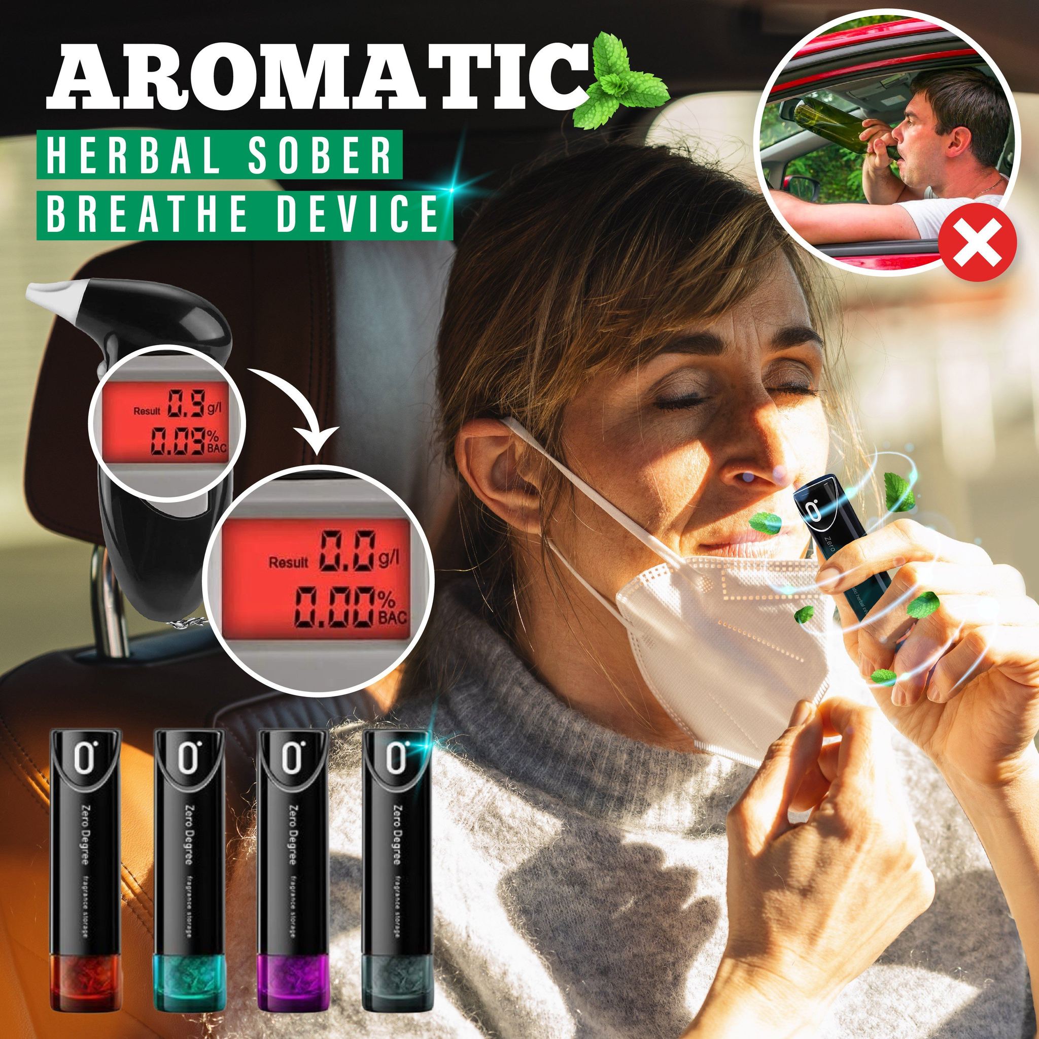 Aromatic Herbal Sober Breathe Device