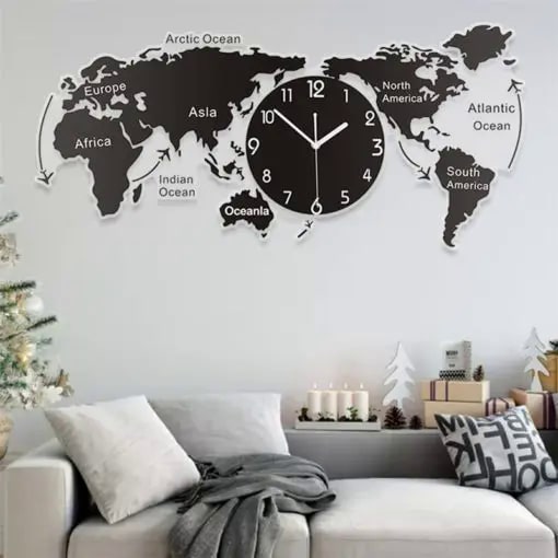 Art Map Minimalist Wall Clock