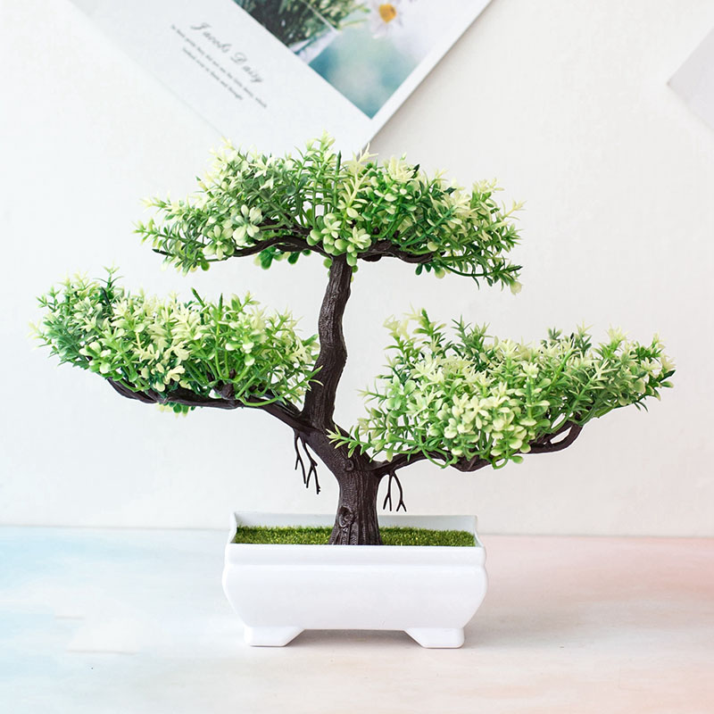 Artificial Bonsai Plants Small Tree Pot