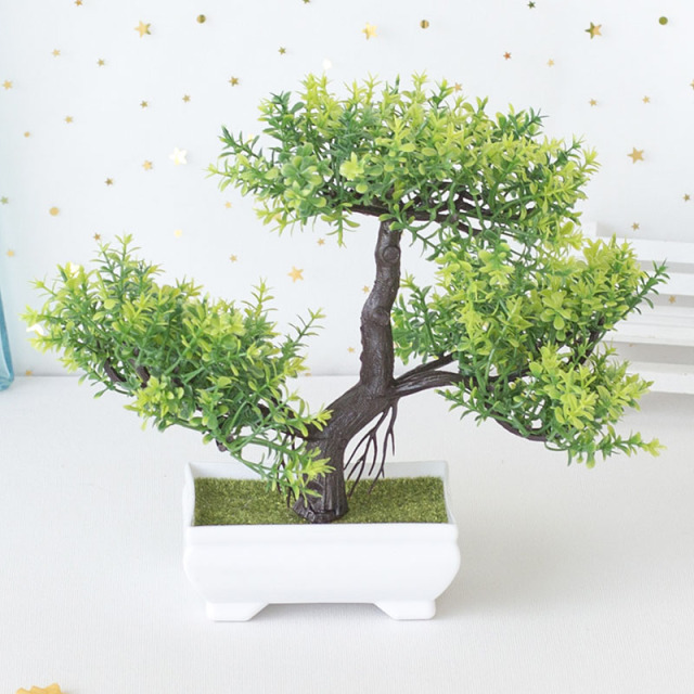 Artificial Bonsai Plants Small Tree Pot