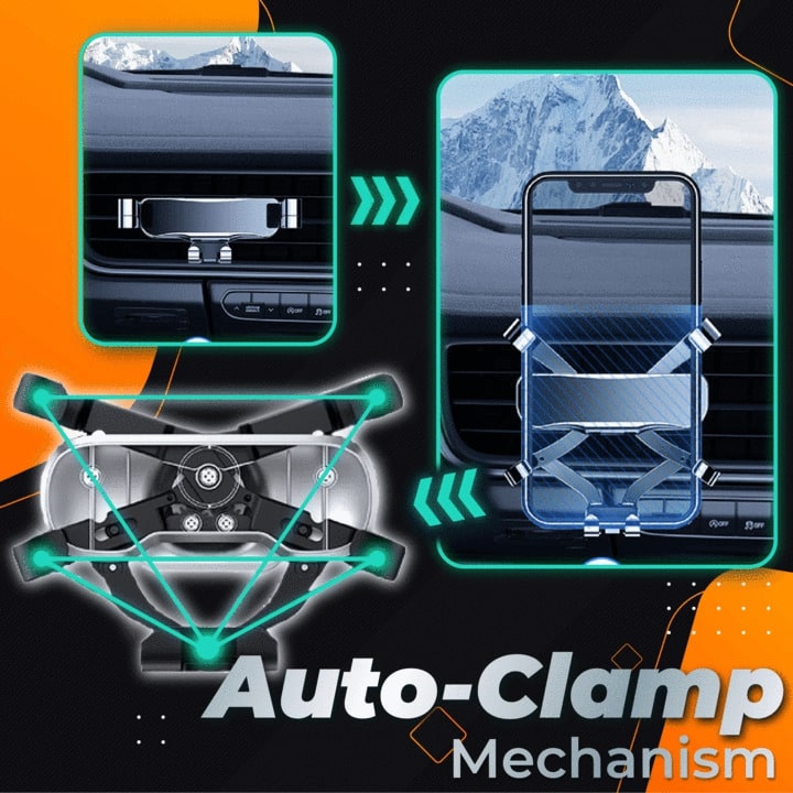 Auto-Clamp Car Phone Holder