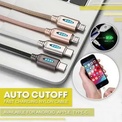 Auto Cut-off Fast Charging Nylon Cable