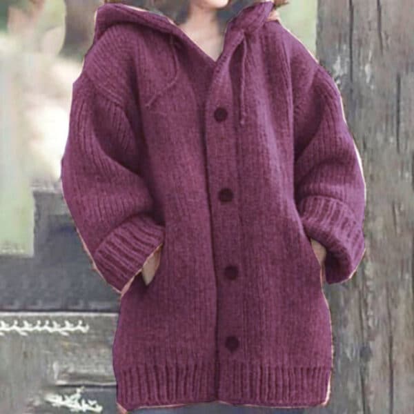 Ladies Cardigan Knitted Sweater