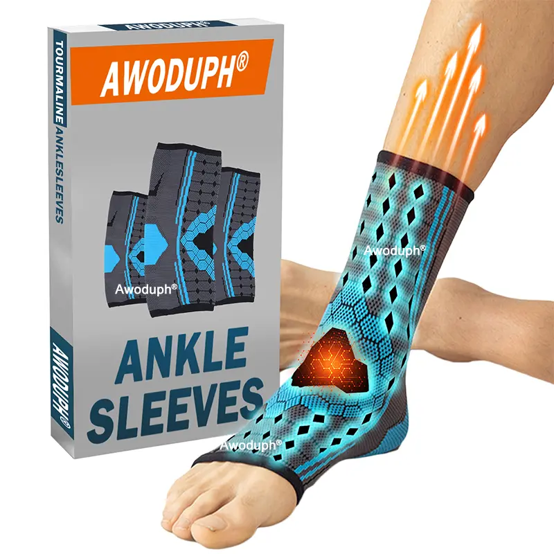 Awoduph Tourmaline Ionic Ankle Body Sculpting Socks