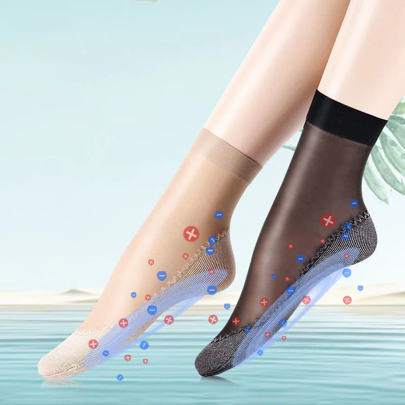 BLUESHOT Tourmaline Ions Magnetic Fiber Ice Silk Socks