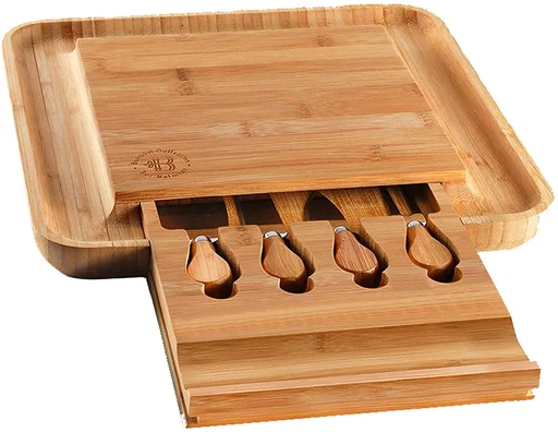 Bamboo Cheese Board and Cutlery Set